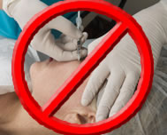 Painfull Botox injections are not required.